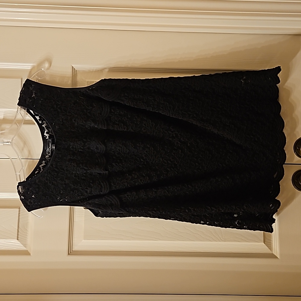 Lacy black tank Dress Barn 16